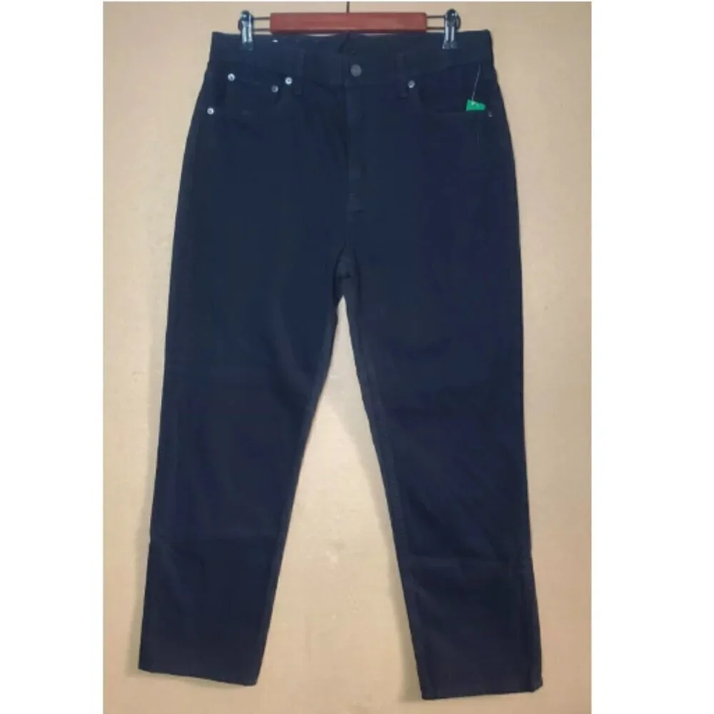GAP 90's High Rise Cheeky Straight Cigarette Jeans Black Size 31/12 NWT RT$80